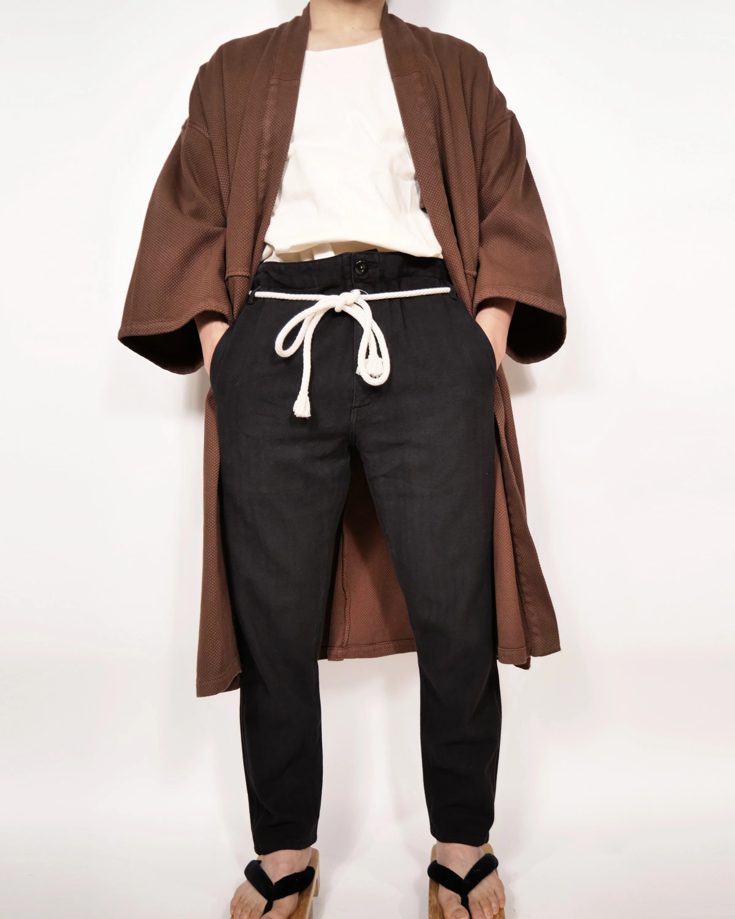 TSUMU - SASHIKO - BROWN | Prospective Flow | Japanese Fashion for